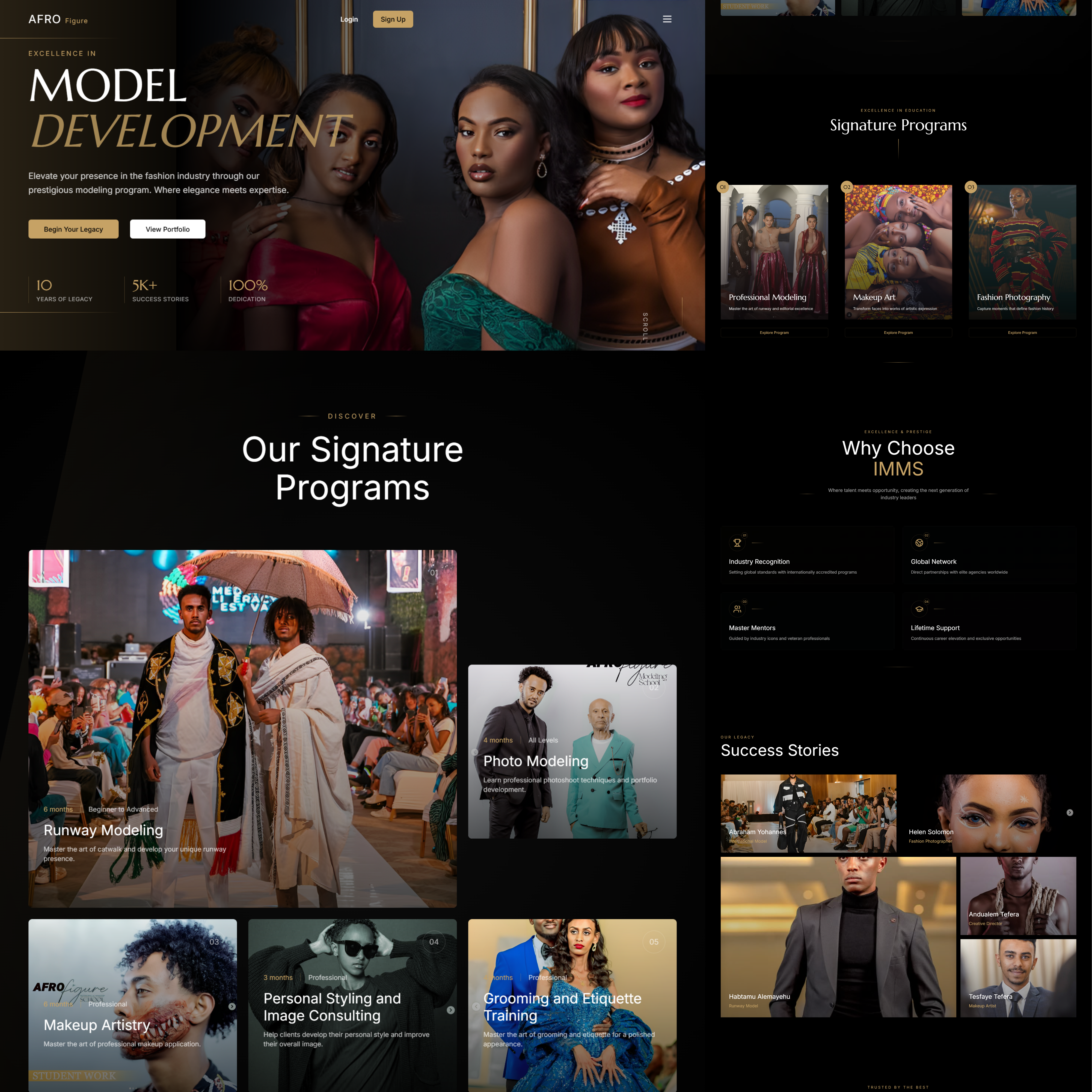Afro Figure Makeup and Modeling School