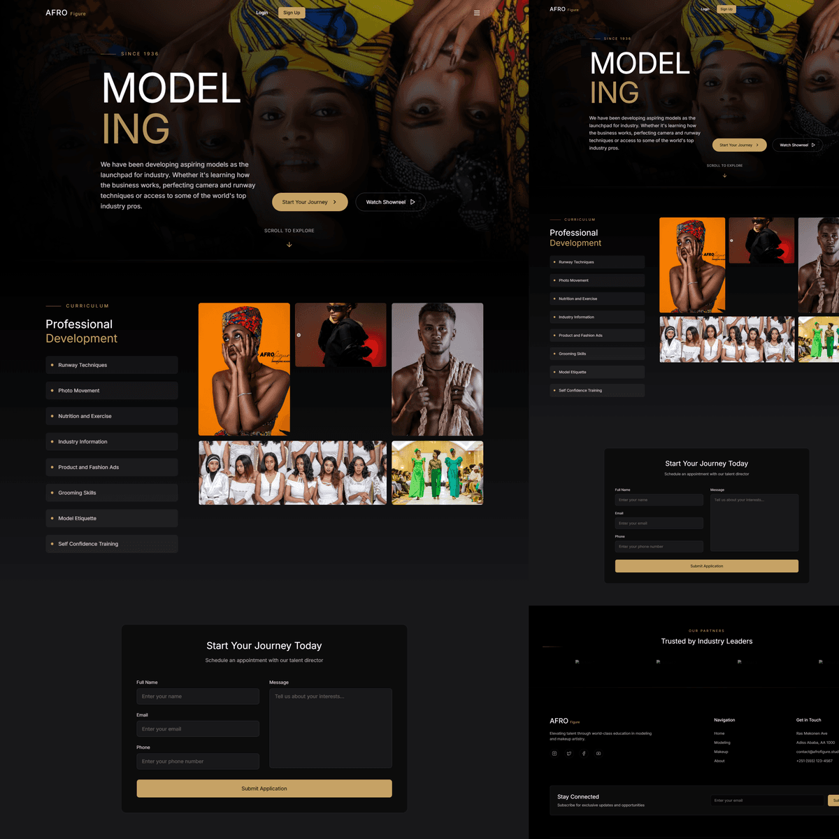 Afro Figure Makeup and Modeling School — interface