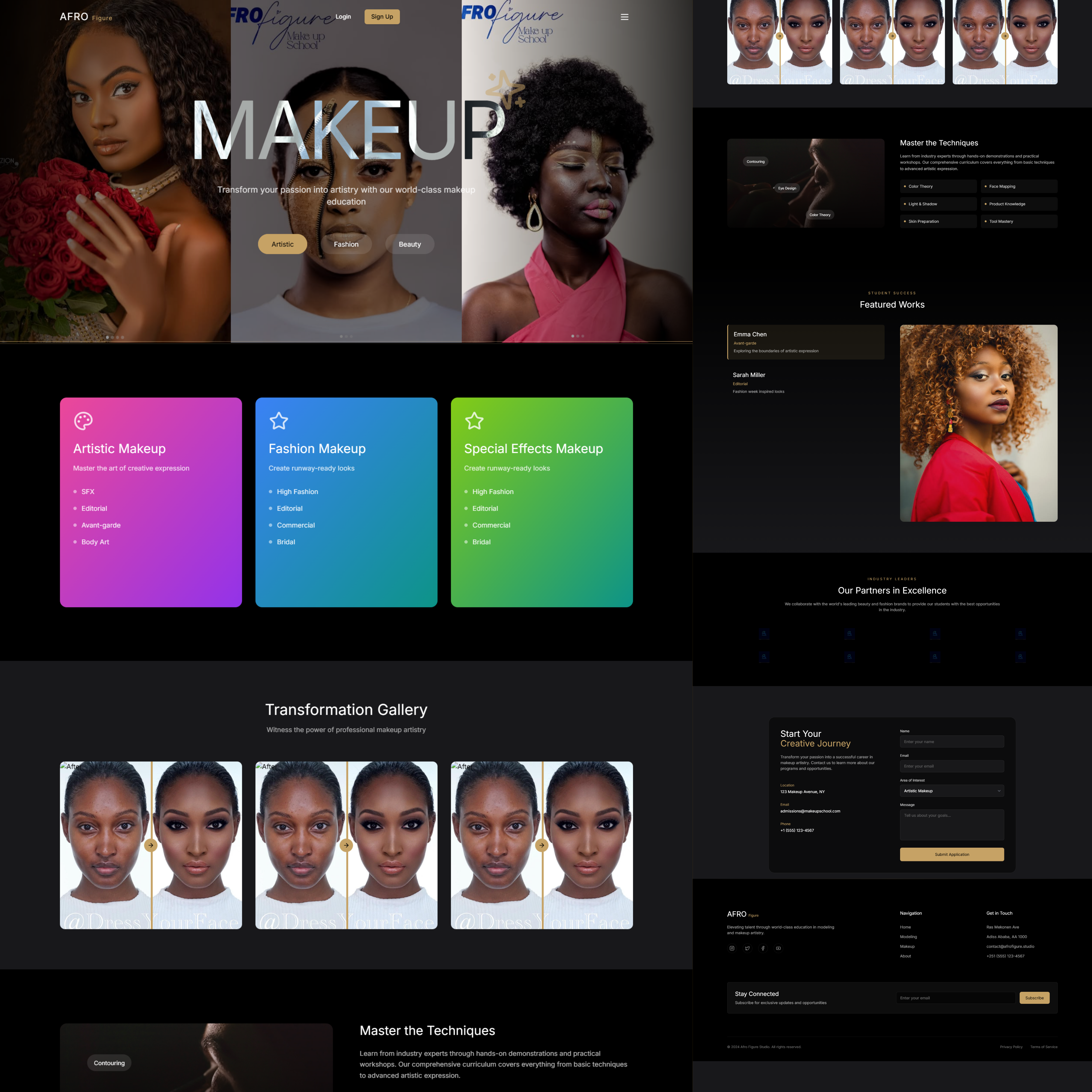 Afro Figure Makeup and Modeling School — showcase